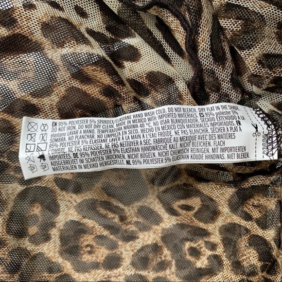 FOREVER 21 LEOPARD /  CHEETAH PRINT SHEER TURTLE NECK | MEDIUM #FML130019 - Picture 6 of 9